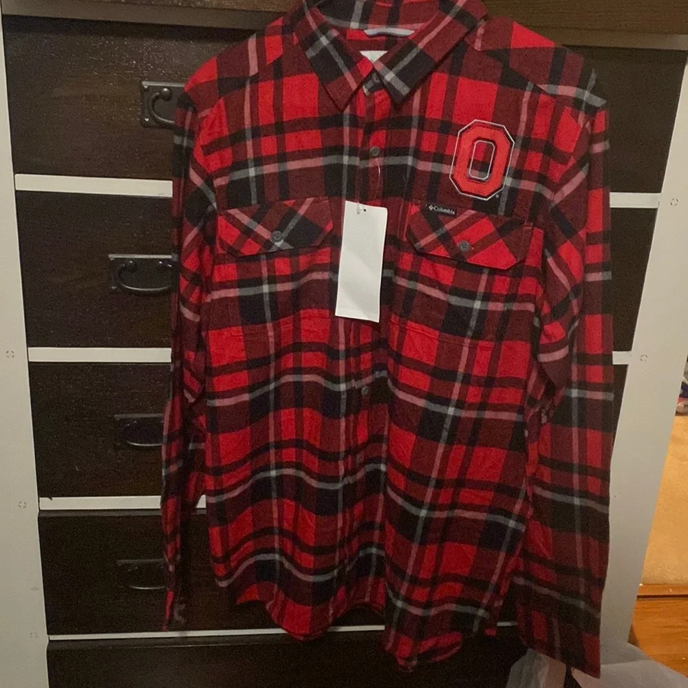 NWT Columbia Ohio State Flannel Medium - Picture 1 of 3